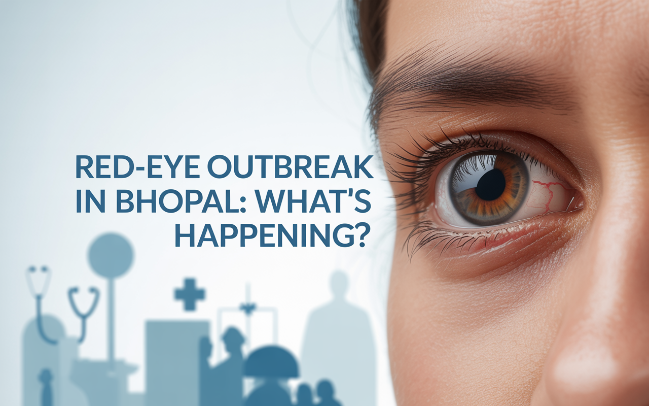 Red eye outbreak awareness graphic